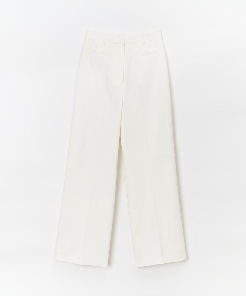 JBYRARA Double Rib Wide Fit Cotton Pants_White