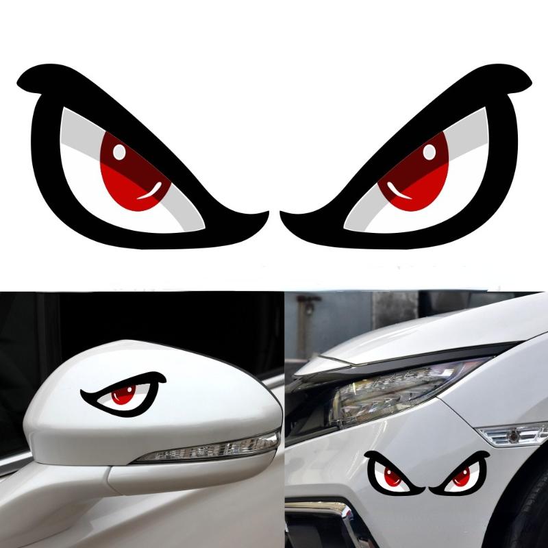 Автомобильная 3D стереоскопическая наклейка с изображением акульего глаза, автомобильное зеркало заднего вида, автомобильная светоотражающая наклейка, наклейка на мотоцикл