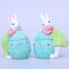 Украшения в виде пасхальных кроликов, милые расписанные вручную фигурки кроликов из смолы, переносные украшения для пасхальных яиц, Пасха