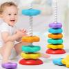 Радужная башня Вращающаяся радужная башня Игрушка Монтессори Составление радужной башни Дети