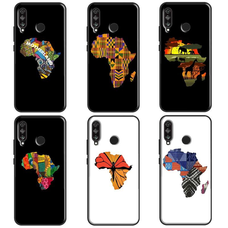 Карта Африки Африканские Ткани Для Huawei Nova 10 SE 9 5T 12s 12i 11i Y91 Y90 Y60 Y70 Y72 Y61 P20 P30 P40 Lite P60 Pro Чехол