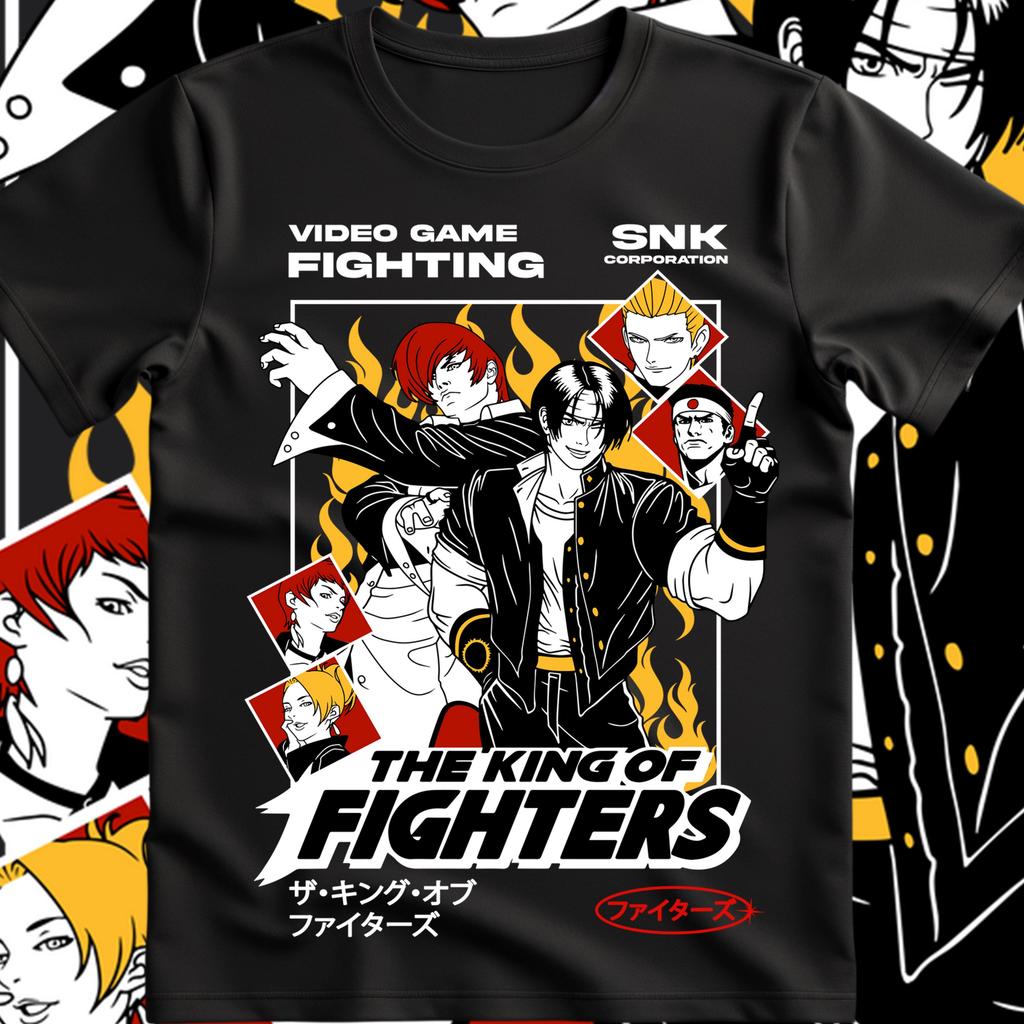 Футболка King of Fighters с принтом Fury Эксклюзивная аниме-футболка для мужчин и женщин Летняя хлопковая удобная свободная модная футболка с коротким рукавом