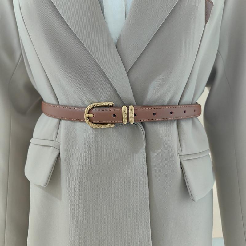 Solid Trendy Color Leather Waist Accessory For Women Casual Looks Gift Fashion