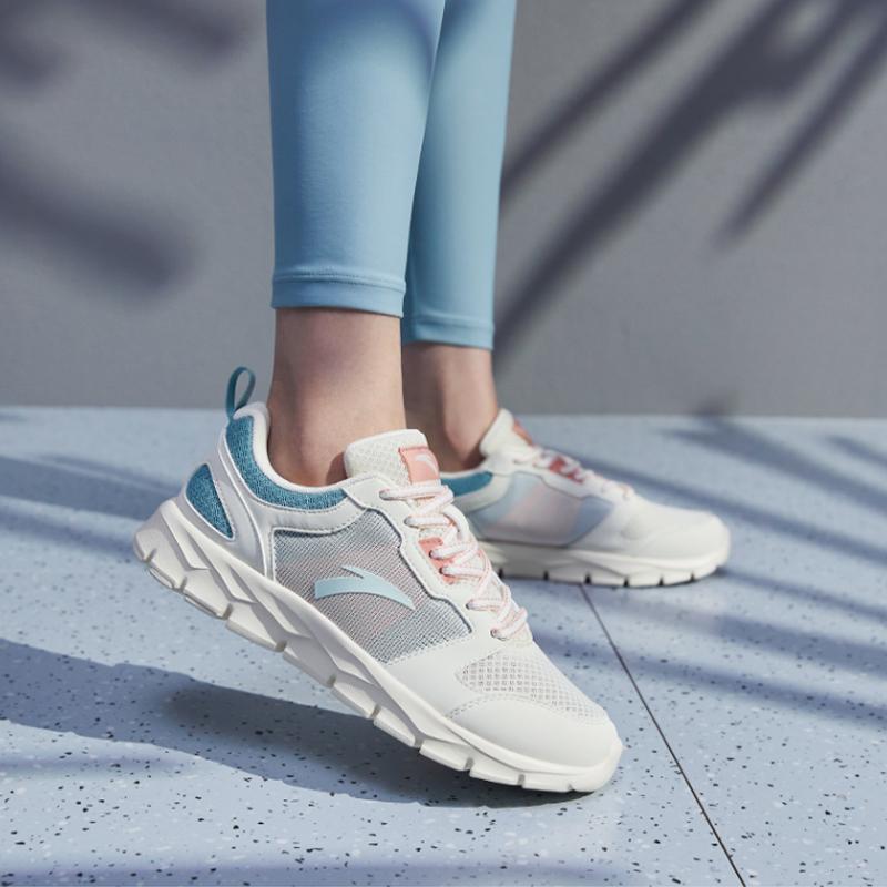 Anta Mesh Slip Resistant, Abrasion Resistant, Lightweight Low top Casual Running Shoes Women's White Cyan 92625512-23