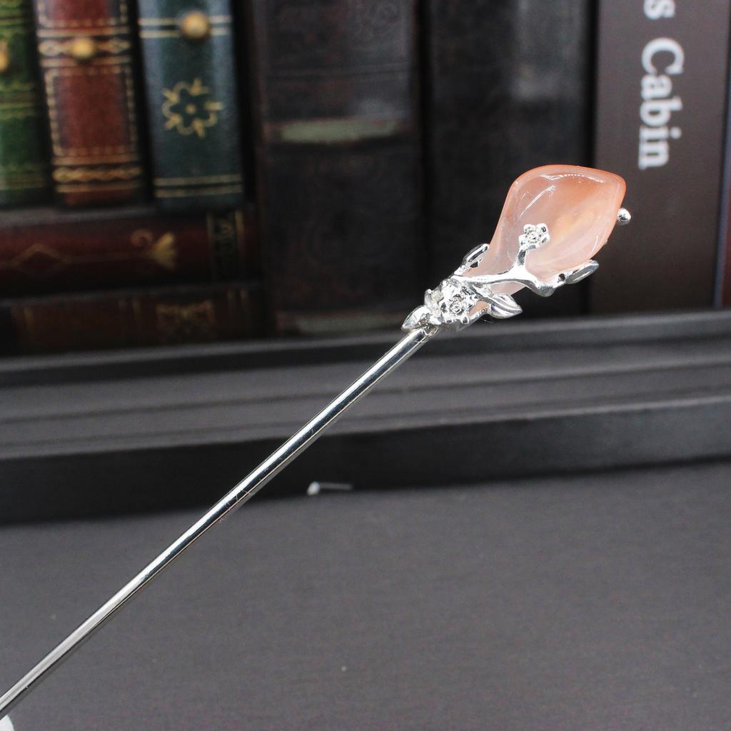 Vintage Metal Flower Hairpin For Women Antique Hair Stick For Girl Hair Clip Costume Chinese Hanfu Hair Accessories Bun Maker