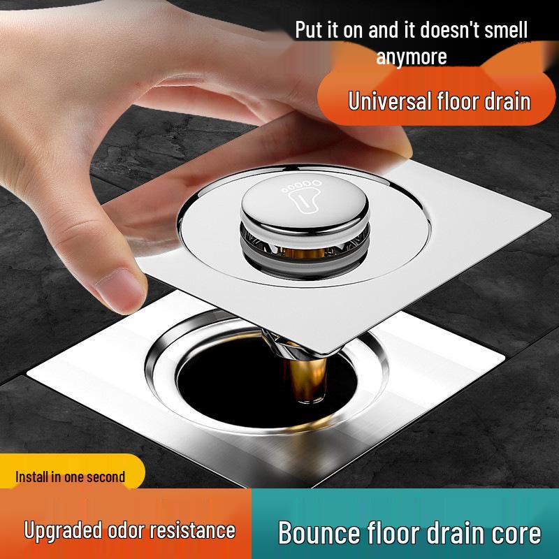 Скидка для новичков: Универсальный герметичный слив для пола в ванной комнате с защитой от запаха - Защита от волос и протечек