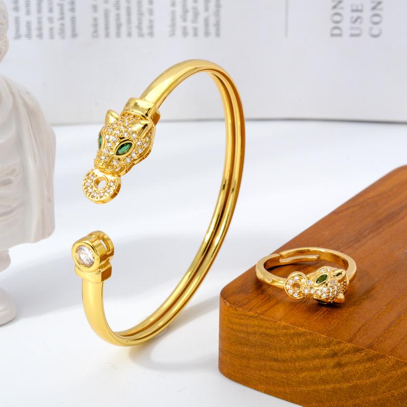Специально разработанный для K Crystal Zircon Леопардовый Браслет Легкая Роскошь Леопардовый Принт Мода