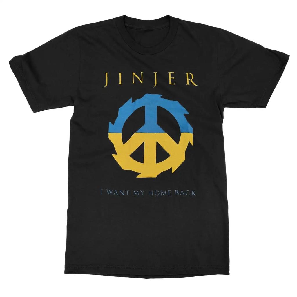 Летняя мода 2026 Модная футболка Jinjer Wallflowers Ensign Band Хлопковая футболка с принтом Мужская женская Летняя уличная одежда Топ