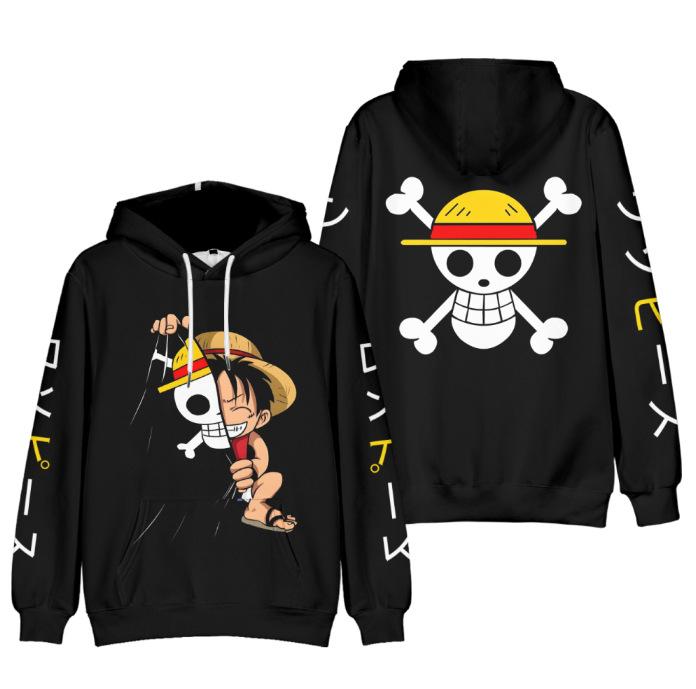 Толстовка с капюшоном ONE PIECE в стиле аниме Tie Dye, уличная одежда Monkey D. Толстовка с капюшоном Луффи для мужчин и женщин, спорт для косплея
