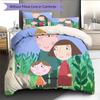 Ben and Holly Pattern Bedding Quilt Set  Home Decoration  Gift (1 * duvet cover + 2 * pillowcase  without core)