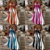 Summer Breeze Printed Vneck Sleeveless Maxi Dress For Casual Women