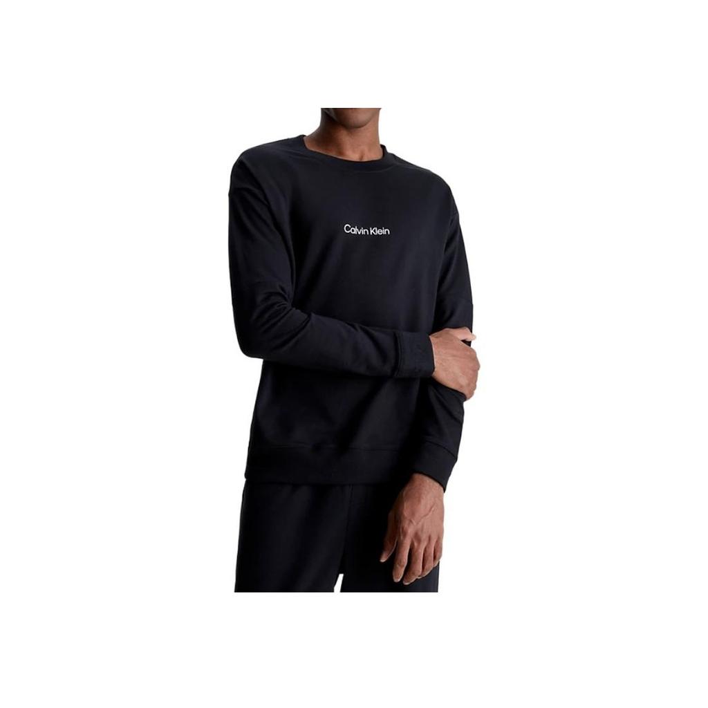 Calvin Klein Толстовка с длинным рукавом и принтом логотипа Ss23, мужская толстовка, черная 000NM2172E