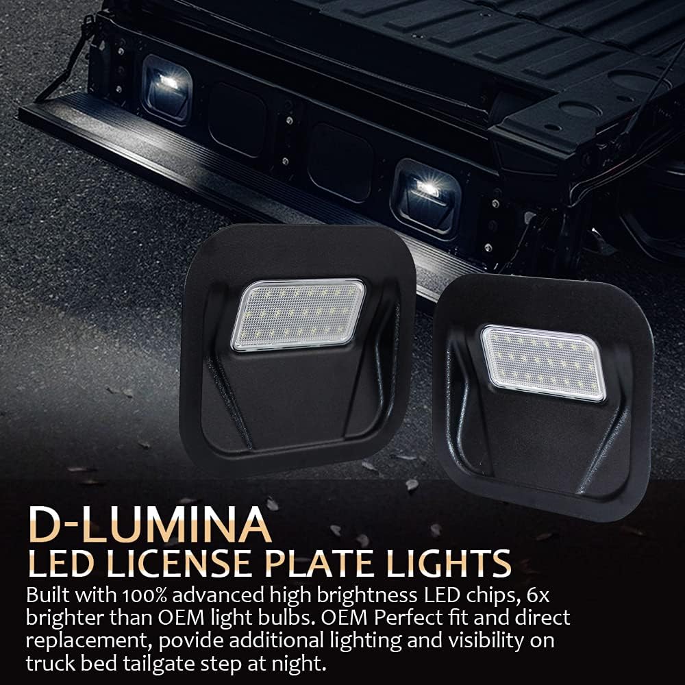 D-Lumina LED Tailgate Step Light Truck Bed Multi-Pro Lamp Assembly Compatible with -2025 GMC Sierra 1500 2500 HD 3500 HD, -2025 Chevy Silverado 1500