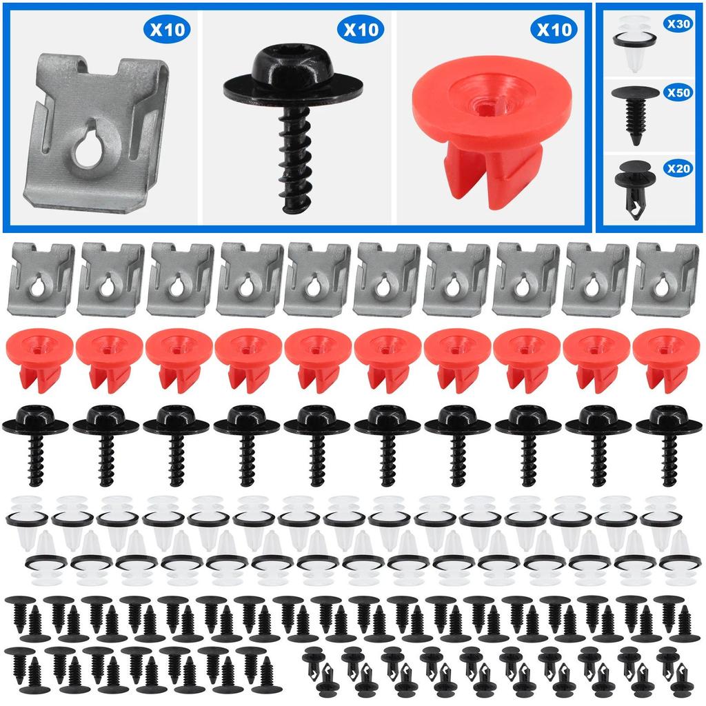 130-Piece Ford Focus Lincoln Splash Shield & Fender Fasteners Set