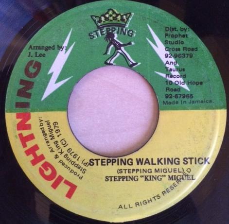 7inch Record STEPPING KING MIGUEL Stepping Walking Stick Humble Lio NONE Lightning 1979 Jamaica Reggae Ska Dub Used