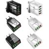 4-портовое USB-зарядное устройство QC3.0 с вилкой EU/US/UK, Светящееся 9V2A, 5V 30W Быстрая зарядка