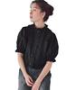 Titibait Ruffle Lace Design Blouse AFXP4267 L Black Women's