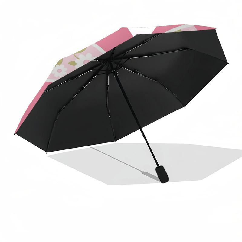 1pc Floral Bow Design Umbrella with Plastic Handle,Suitable for All Seasons Home Travel Outdoor Umbrellaptys31010
