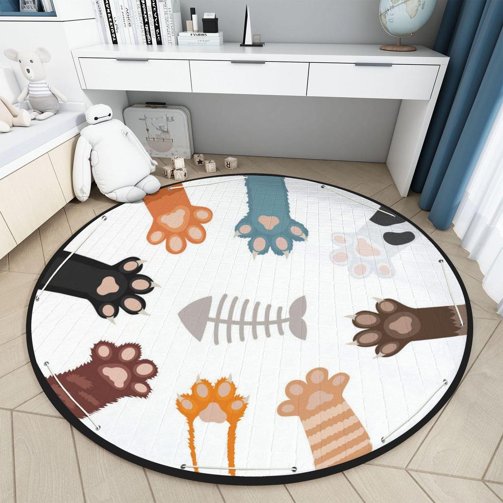 14 цветов, круглый 150 см, детский ковер, противоскользящий детский игровой коврик, детское одеяло для ползания, круглый ковер с животными, напольный коврик