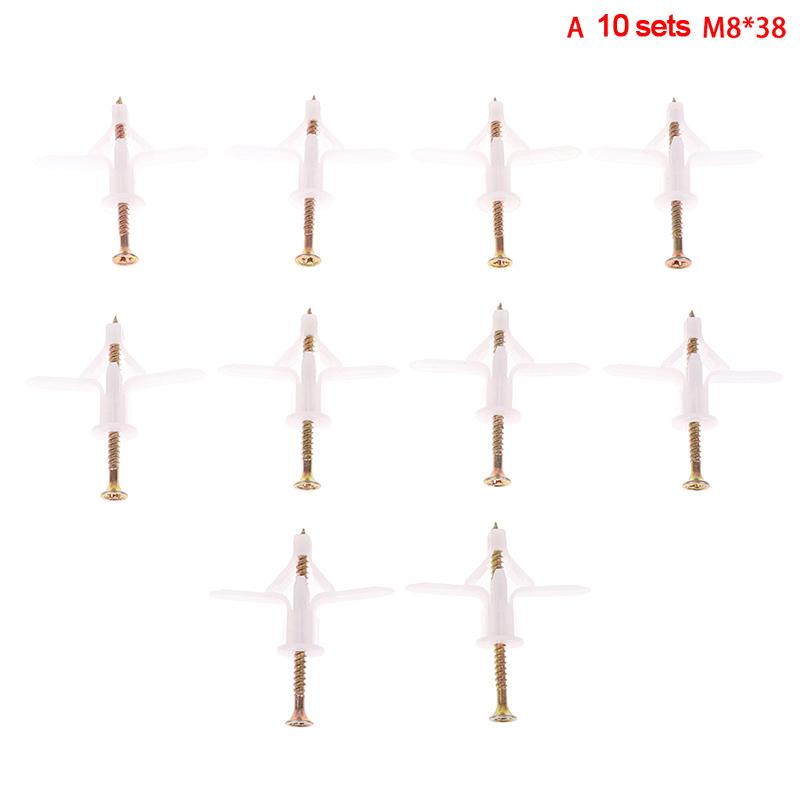 Набор из 20 шт. распорных дюбелей для гипсокартона с саморезами, самосверлящий, для стен дома, пробиваемый