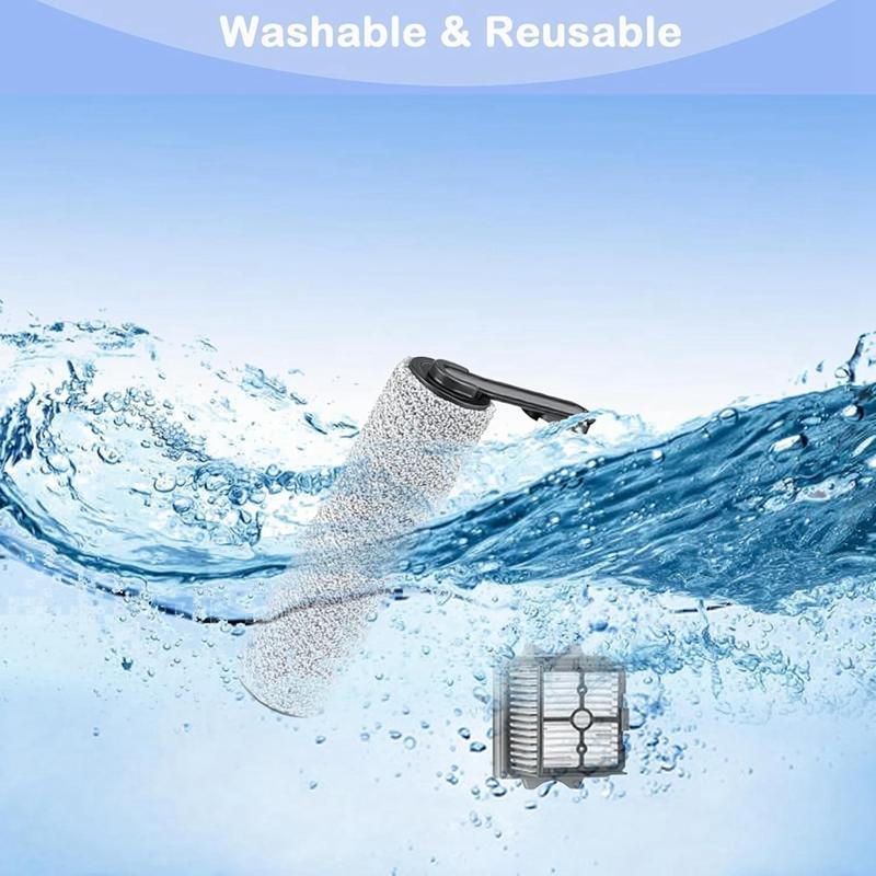 Сменные щеточные ролики и фильтры HEPA для беспроводного пылесоса Tineco Floor ONE S5/Floor One S5 Pro 2