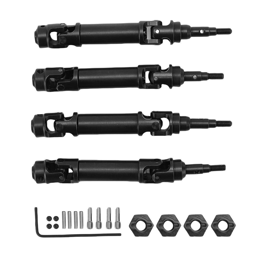 Front Rear CVD Drive Shafts Set Anti Crack Robust Metal RC Car Drive Shaft Axles Set Easy To Install for Remote Control Models