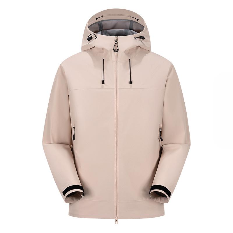 Autumn Men's Simple Casual Jacket Windproof Waterproof Mountaineering Suit Hooded Jacket Jacket