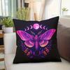 Pillowcase 1Pc, Moth Full Moon Mystery, Printed Holiday Theme Cushion Cover With Hidden Zipper, Suitable For Sofa, Living Room,