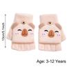 Capybara Kids Winter Gloves Mink Fleece Warm Knitted Mittens  for Boys Girls