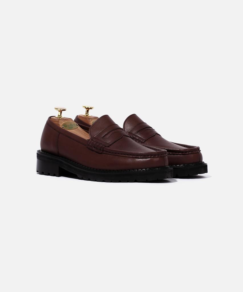 Custommood Richard Cowhide Penny Loafers (Vintage Oil Brown)