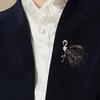 Handcrafted Sparkling Rhinestones Flamingo Pin With Feather Accessory Clothes Decoration For Party Or Casual Occasions