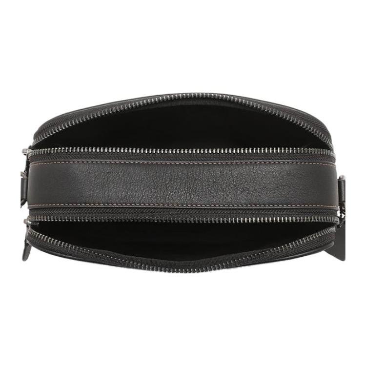 COACH Graham Smooth Cow Leather Messenger Bag, Shoulder Bag, Crossbody Bag Medium Men's Black C4148-QBBK