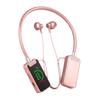 Беспроводной наушник Bluetooth-совместимая гарнитура LED-дисплей Подвесной шейный Водонепроницаемый Беспроводные наушники-шейный ободок