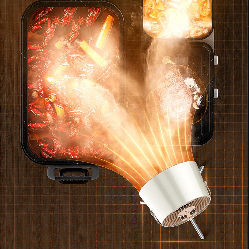 Настольная вытяжка, вытяжка, большой всасывающий USB-зарядный портативный вытяжной вентилятор с фильтром, 3 передачи для внутреннего барбекю с горячим горшком