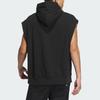 Adidas Originals Wing Chun Series Solid Color Logo Sports Loose Hooded Vest Unisex Vests Black IZ1533