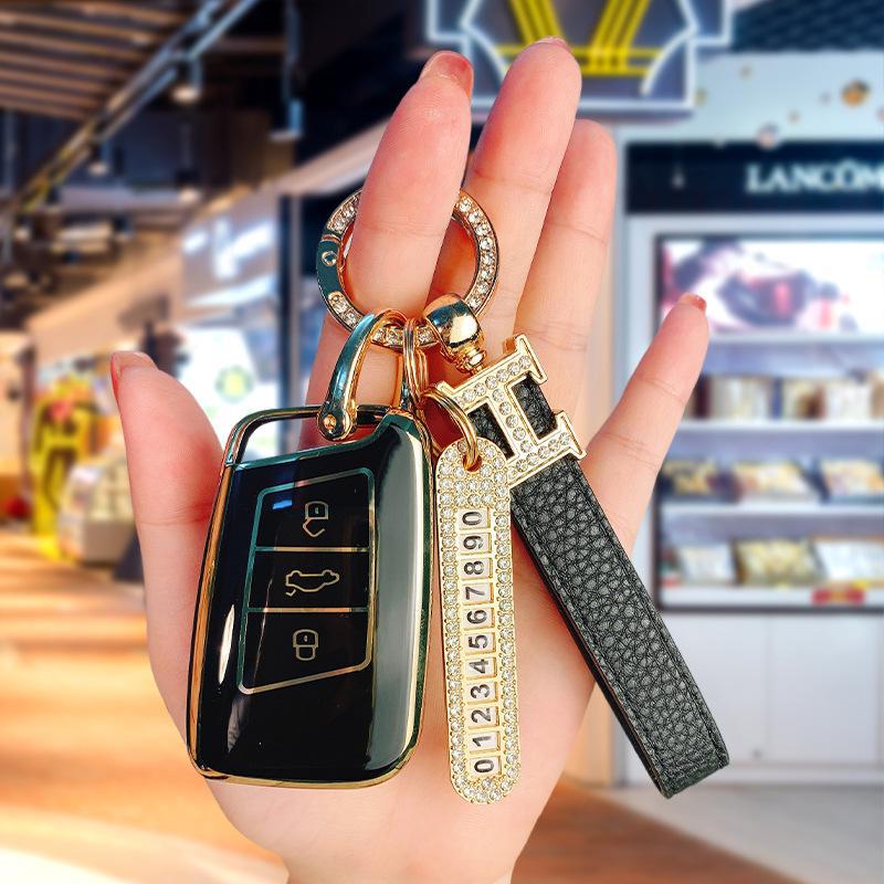 Чехол для ключа 2021 года для Volkswagen Magotan B8, Passat CC, Sagitar, Polo, Lavida, Bora, Tiguan.