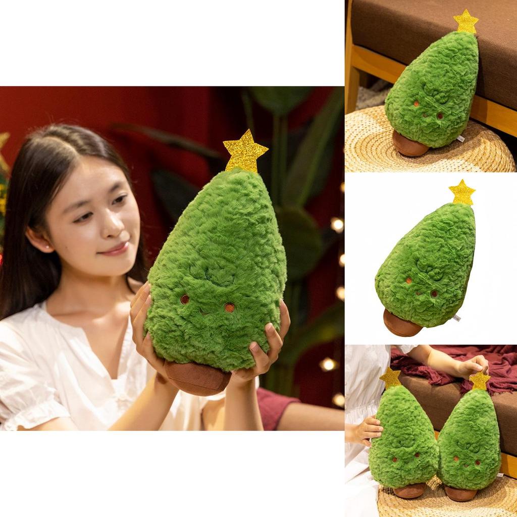 35cm Green Christmas Tree Plush Pillow Doll For Holiday Decor And Gift Ideas