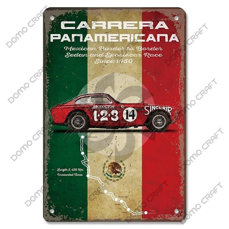 Racing Car Plaque Metal Tin Sign F1 Racetrack Vintage Poster Wall Art Decor for Garage Racing Club Home Wall Decoration