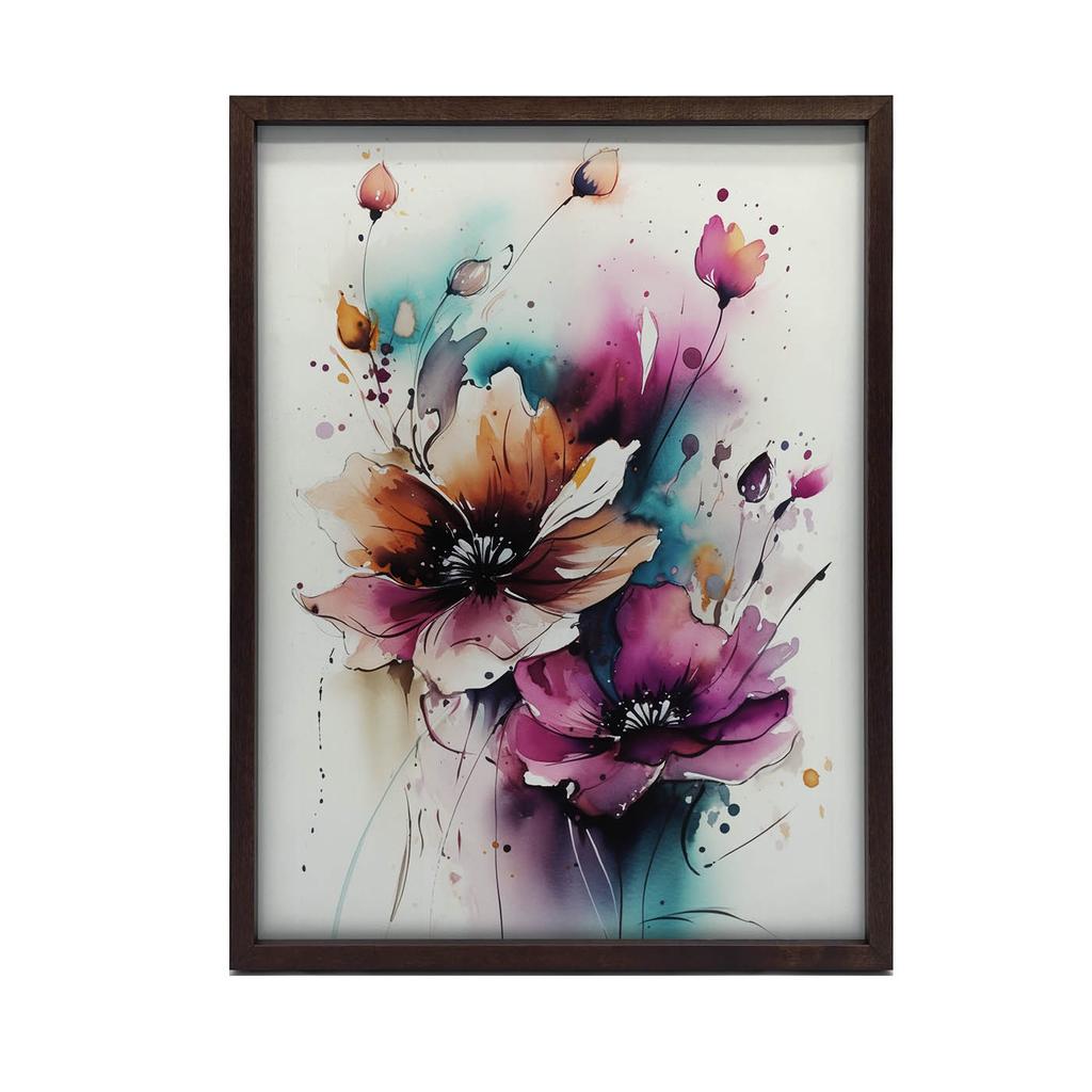 Dzika Natura W Kwiatach Dzika Natura W Kwiatach, 40X50 Cm, Rama Aluminiowa Czarna, Papier Matowy 230 Gsm