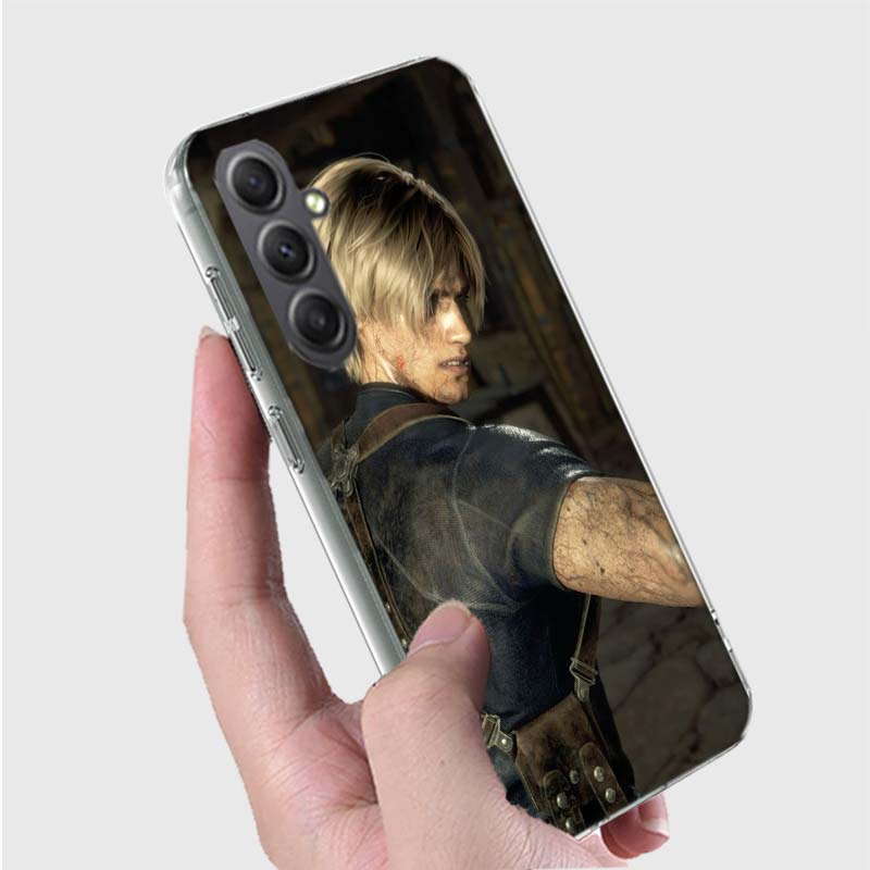 Леон Кеннеди Resident Evil 4 Телефон Для Samsung A15 A25 A35 A55 A71 A51 Galaxy S9 S8 S10E A41 A31 A11 M12 M32 M30S M51 M52 J8 J6