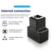 5 PCS 1 Into 2 Three Way RJ45 Ethernet Splitter Adapter Wire Extender  Internet Network Extension