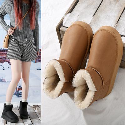 25 женские зимние бархатные утолщенные теплые хлопковые ботинки на мягкой подошве, нескользящей толстой подошве, короткие ботинки, хлопковые ботинки Северо-Востока