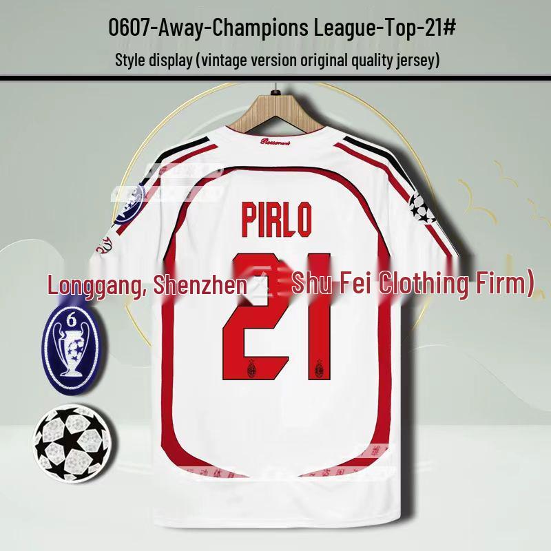 Классическая ретро-футболка 0607AC, домашняя и гостевая, памятная: Кака #22, Роналдиньо #80, Роналдо #99