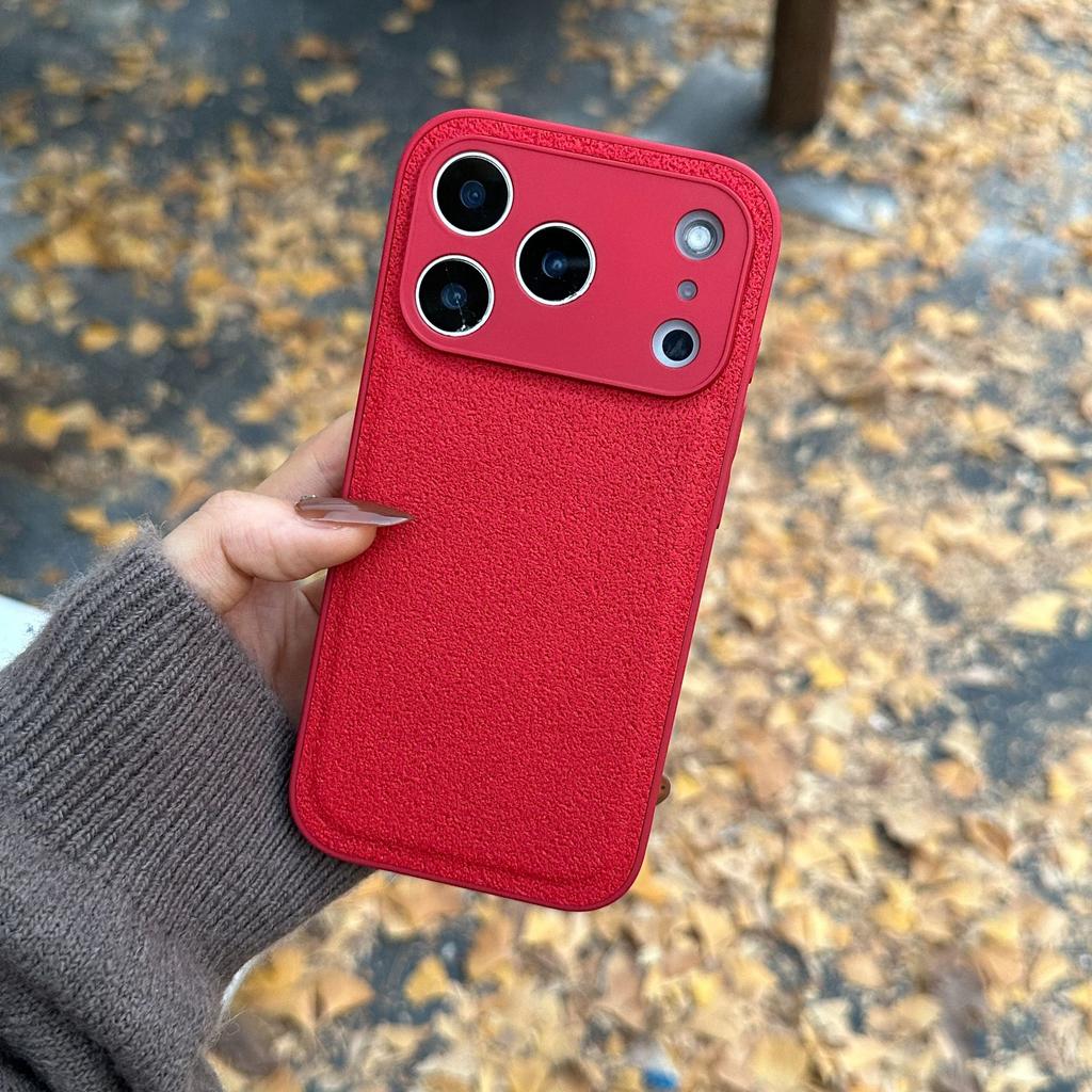 Нишевый стиль ретро однотонный кожаный узор для iPhone17Pro max Apple 16 чехол для мобильного телефона 14/15 продвинутое ощущение