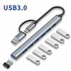 7-портовый USB 3.0 концентратор Type C, удлинитель, разветвитель USB-кабеля для планшета, клавиатуры, мыши, USB-накопителя, алюминиевый USB-адаптер-удлинитель для телефона