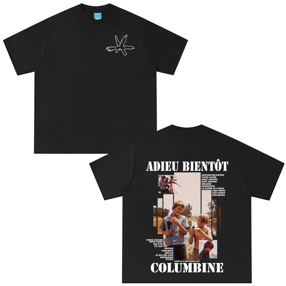 Rap Singer Columbine Adieu Bient Ô T Album Mens Womens Pattern Tshirt Hiphop Fashion Pop Music Tshirt Casual Streetwear