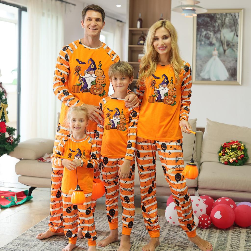 Halloween Family Matching Sets Pajamas, Loungewear Outfits,Family Matching Long Sleeve Tops+Pants Set