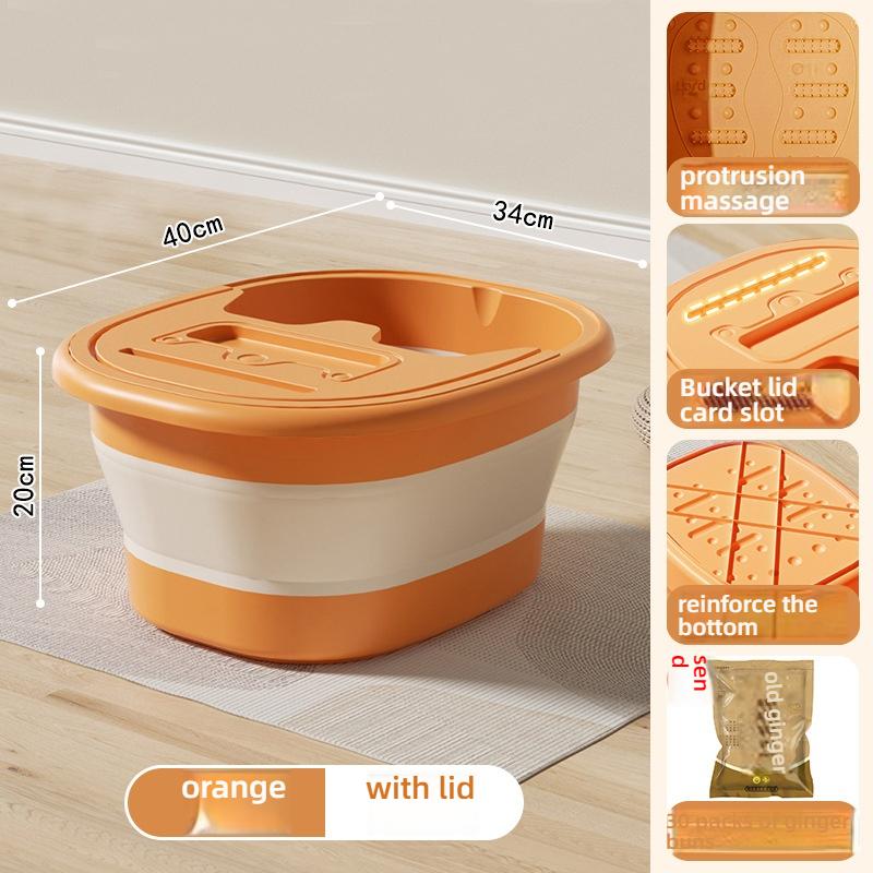 Складное ведро для ножной ванны бытовое портативное утолщенное для ножной ванны до икр с изоляцией ведро для ножной ванны