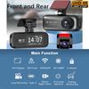 Dashcam 4K WIFI GPS  24H Night Vision Dual Lens Recording Car Camera DVR Dash Cam Led Deadpool Tools Black Box Video Record