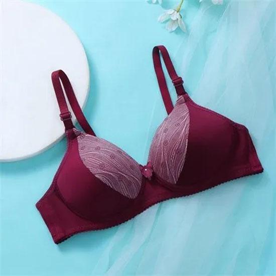 Лисий бюстгальтер в сборе, женский бюстгальтер пуш-ап, розовый кружевной провод, свободный сбор, сексуальная чашка AB, тонкое удобное нижнее белье для груди